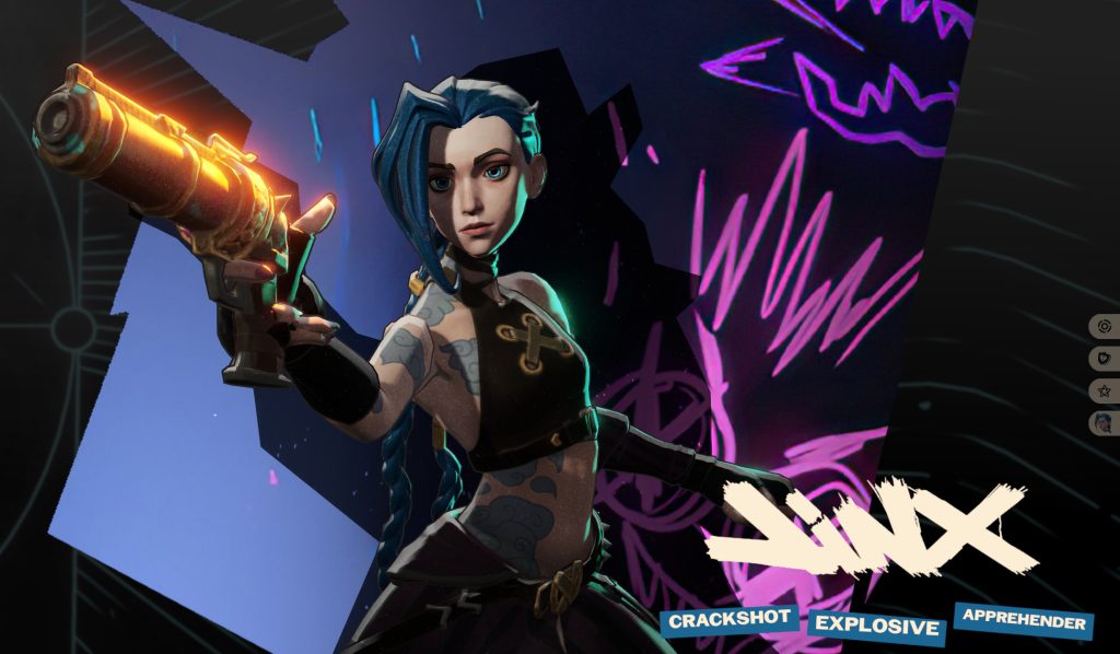 The mod for Holliday, makes her run around as Jinx from LoL.