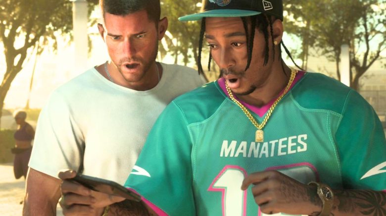 GTA 6 Charaktere schauen aufs Handy