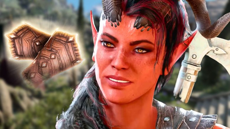 Karlach mit Handschuhen