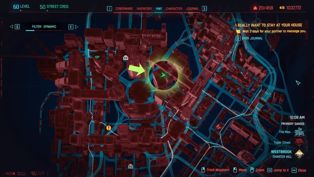 Location of the malicious vending machine in Corpo Plaza from Cyberpunk 2077