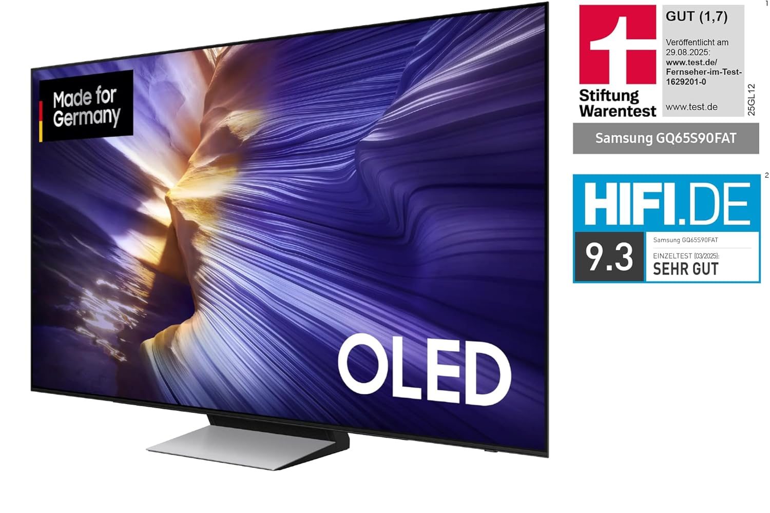Samsung OLED S90F in 65 Zoll für 1.699 Euro statt 3.199 Euro bei Amazon (Tiefstpreis!)