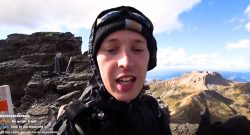 Streamer an der Bergspitze