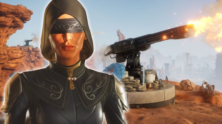 Spieler setzt teures Raumschiff aufs Spiel, lässt sich von Kanonen in Dune: Awakening treffen, damit ihr es nicht tun müsst - Titelbild zeigt Spielcharakter