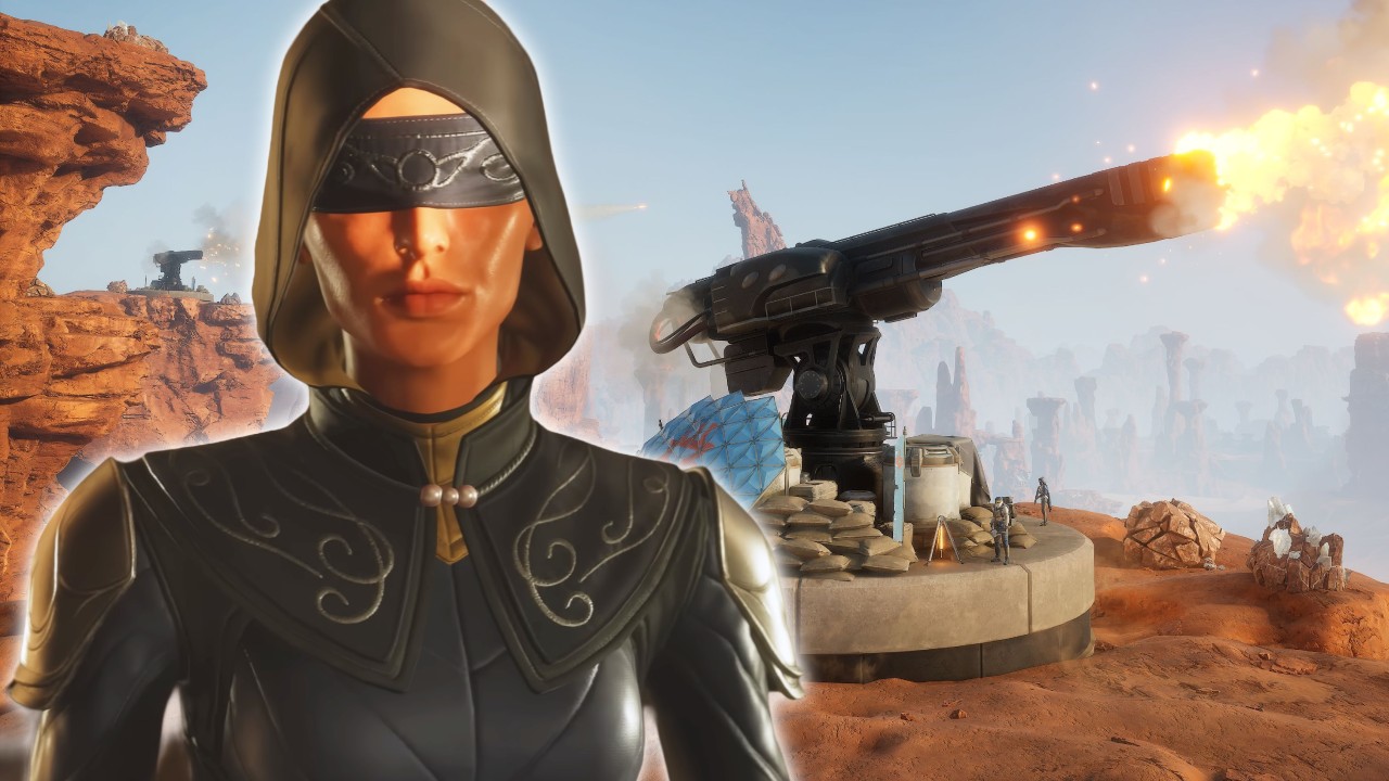 Spieler setzt teures Raumschiff aufs Spiel, lässt sich von Kanonen in Dune: Awakening treffen, damit ihr es nicht tun müsst