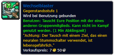 WoW Swap Blaster Item trans