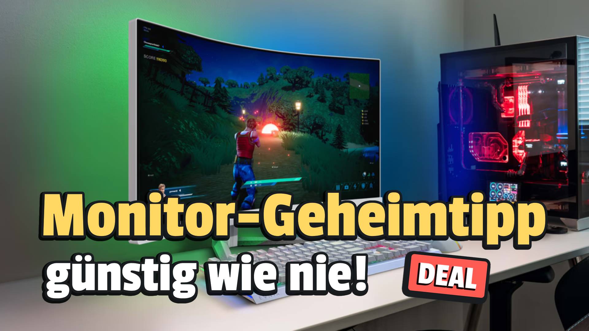 Ultrabreit und ultragünstig: Dieser weiße Monitor-Geheimtipp glüht auf der Rückseite!