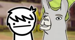 ASDF-Zugkind und Carl das Lama