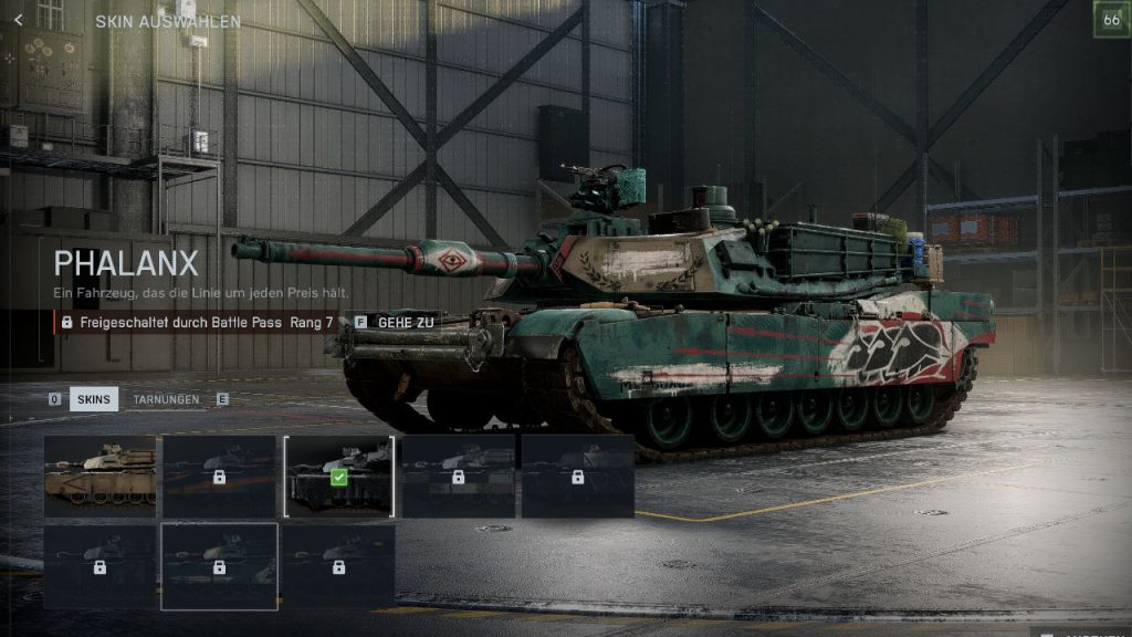 Battlefield 6 Season 1 Battle Pass Skin für den Kampfpanzer