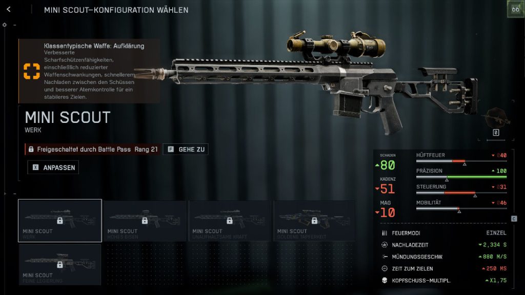 Battlefield 6 Season 1 neues Scharfschützengewehr Mini Scout