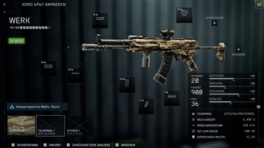 Battlefield 6 mögliches KORD Loadout