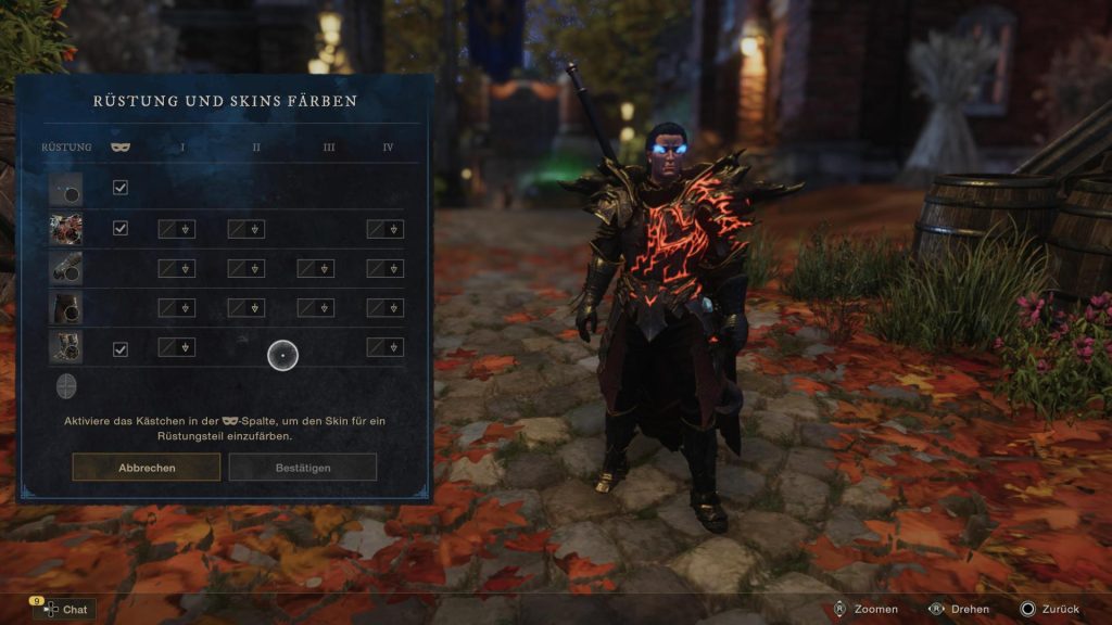 New World Rüstung färben