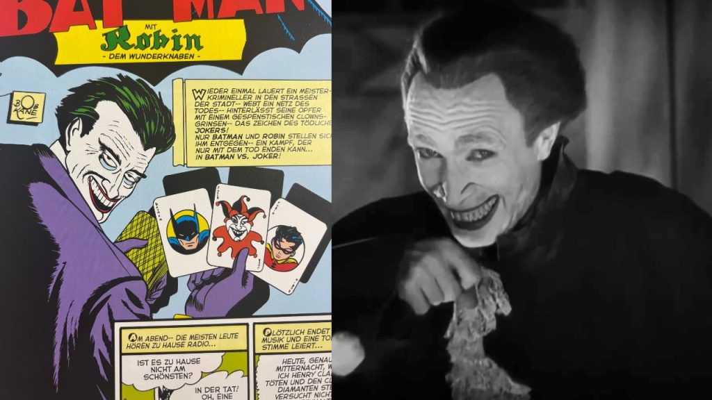 Comparison of Joker's first appearance with Conrad Veidt in The Man Who Laughs