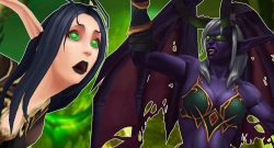 WoW Blood elf black lips shocked Demon Hunter Metamorphosis titel title 1280x720