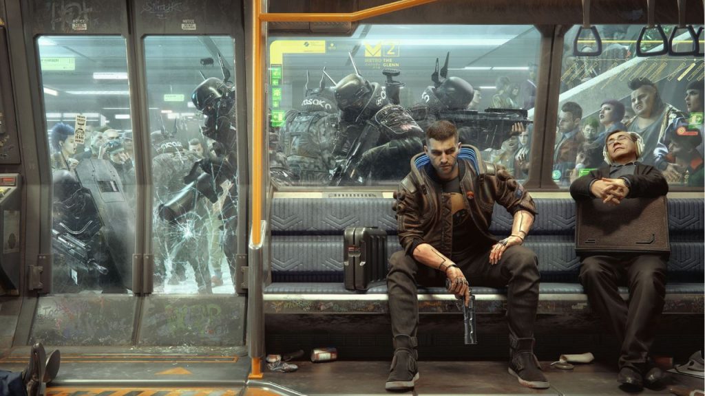 Arasaka storms subway