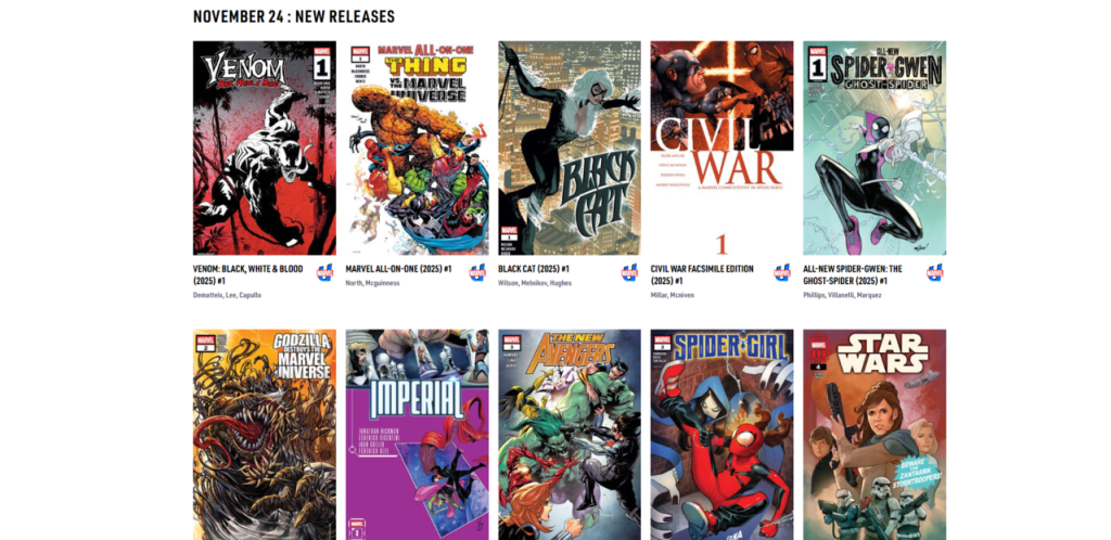 Marvel Unlimited Homepage