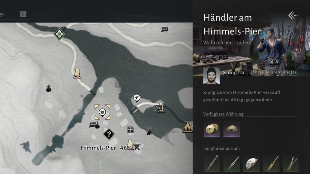 Image guide showing where to find the merchant at Sky Pier - Xiong Da