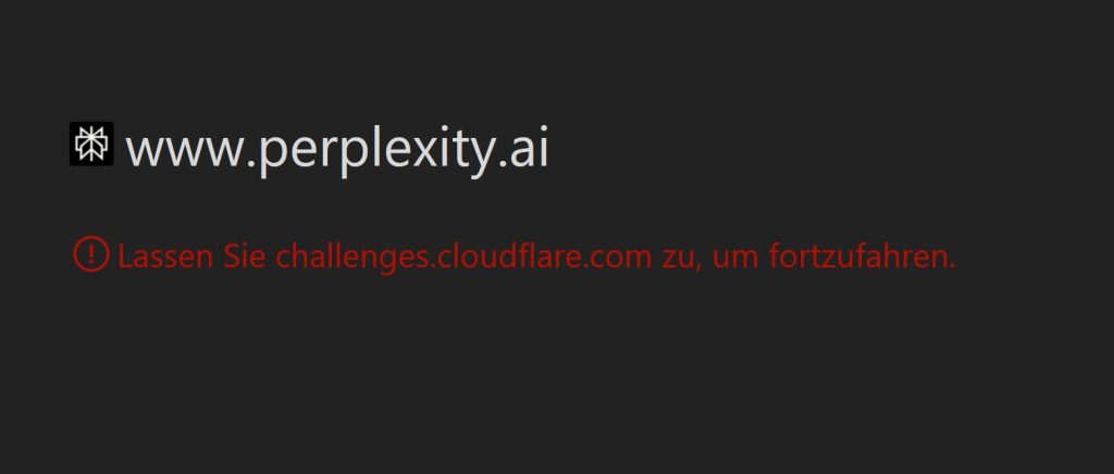 Perplexity Cloudflare down