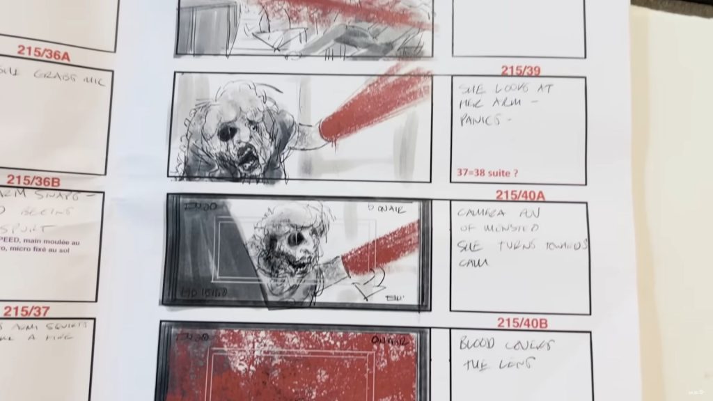 Insight into the storyboard from The Substance