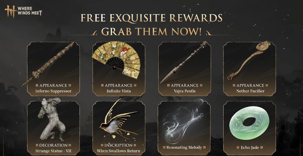 Where Winds Meet: Launch Rewards