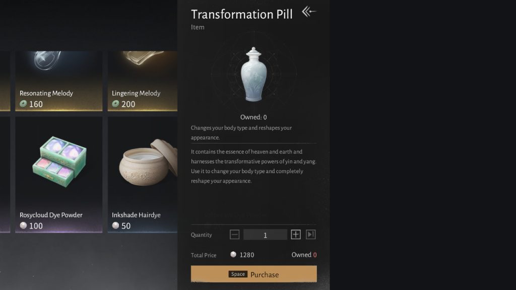 Where Winds Meet Transformation Pill