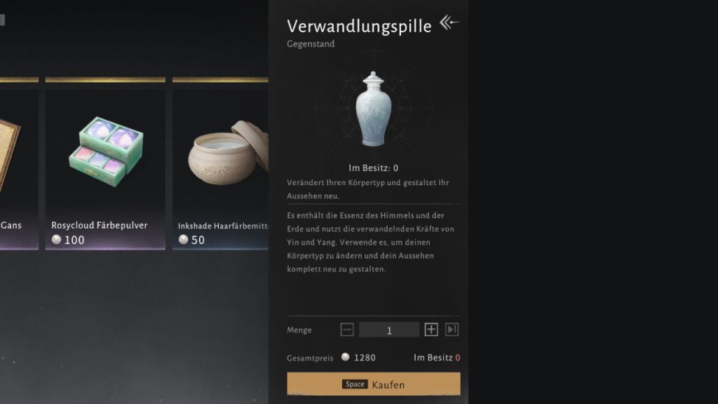 Where Winds Meet Verwandlungspille