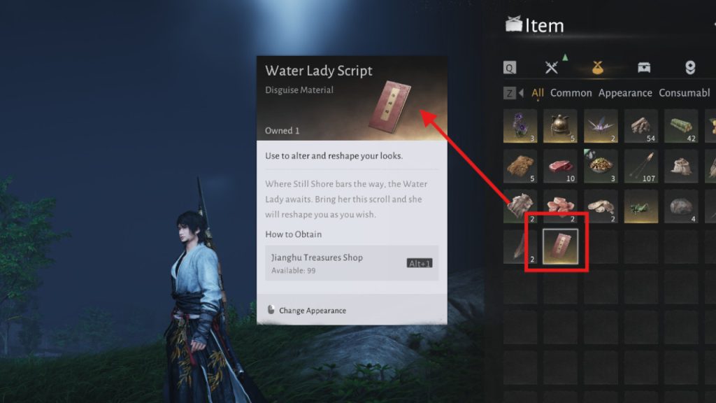 Where Winds Meet Waterlady Script