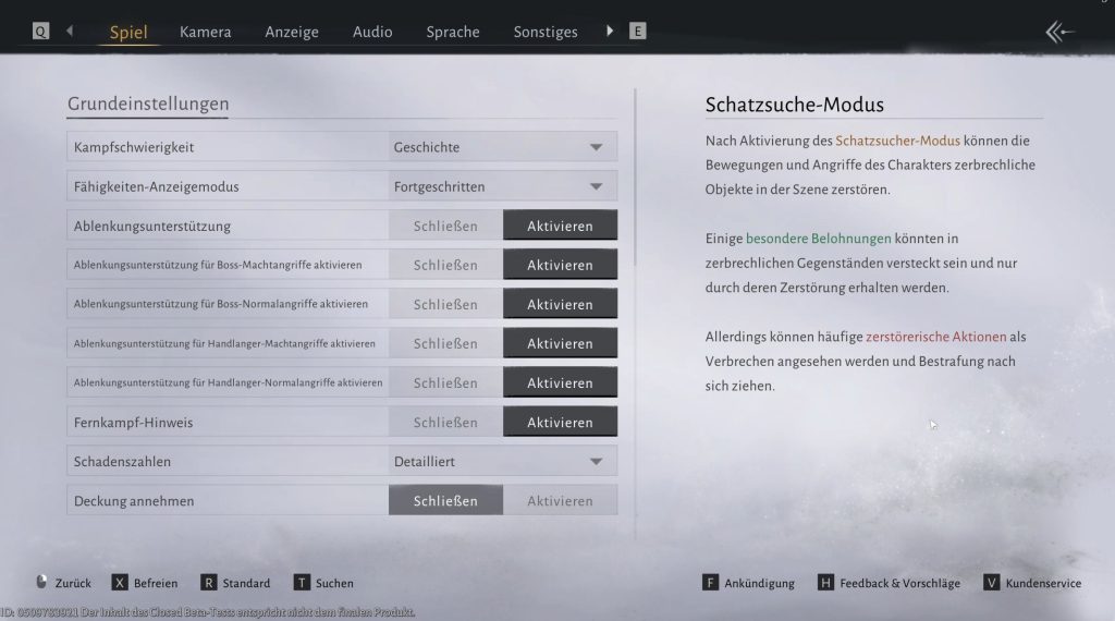 Where Winds Meet: Optionen