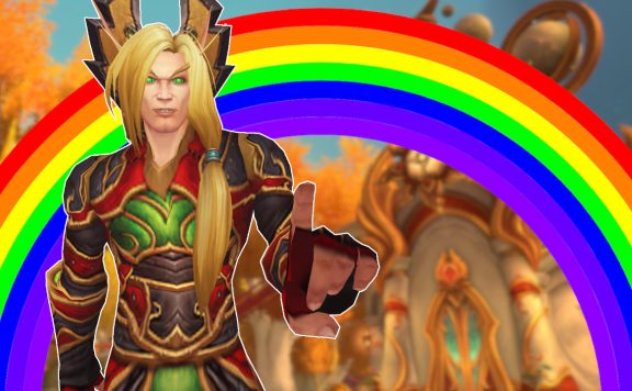 WoW Rainbow Blood Elf in Quelthalas titel title 1280x720