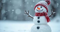 Christmas Snow with Snowman titel title 1280x720