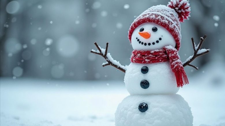Christmas Snow with Snowman titel title 1280x720