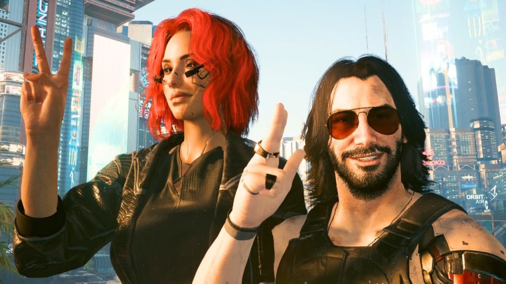 Cyberpunk Johnny und V Caro