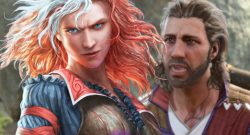 Divinity Baldurs Gate 3 Gale starrt auf Lohse Titel