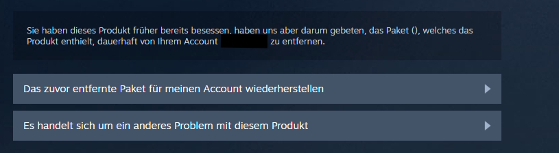 Steam gelöschtes Spiel zurückholen