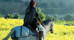 Crimson Desert Frau auf PFerd Titel