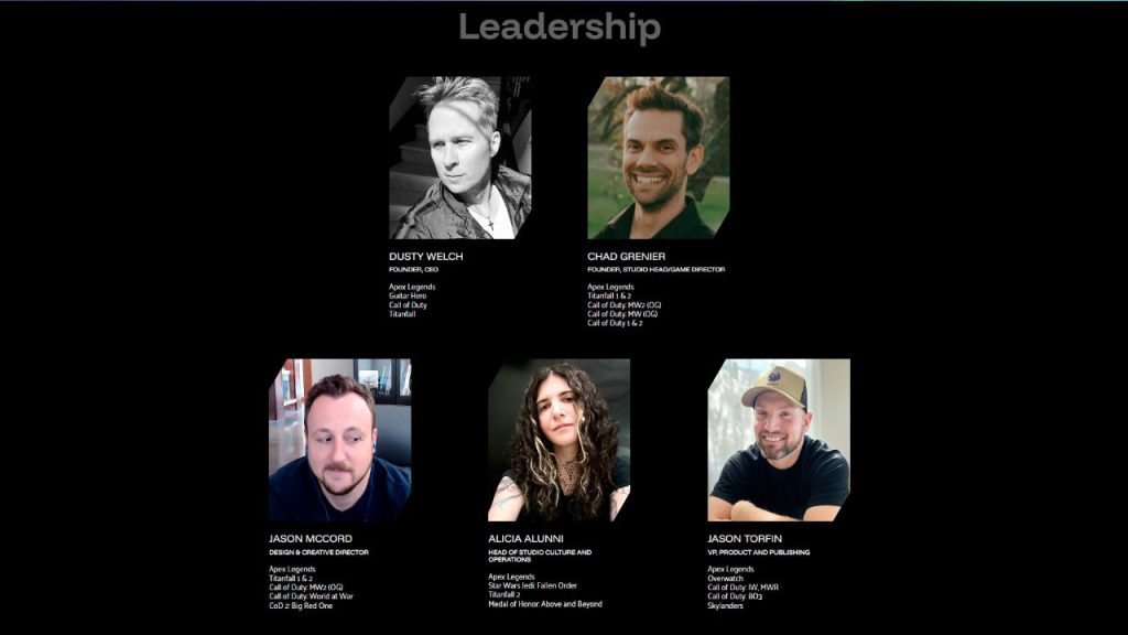 Das Team von Wildlight Entertainment, Screenshot der Entwickler-Website