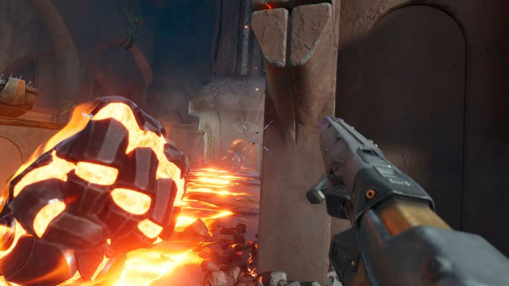 Highguard Screenshot Charakter-Fähigkeit mit Lava-Angriff