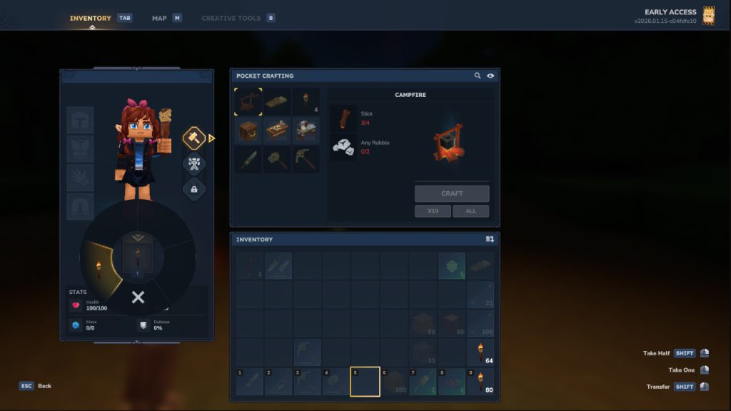 Hytale Inventar linke Hand