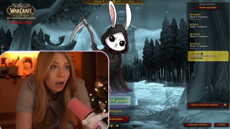 Twitch streamer dies cruelly in WoW, shows sportsmanship and levels up directly again