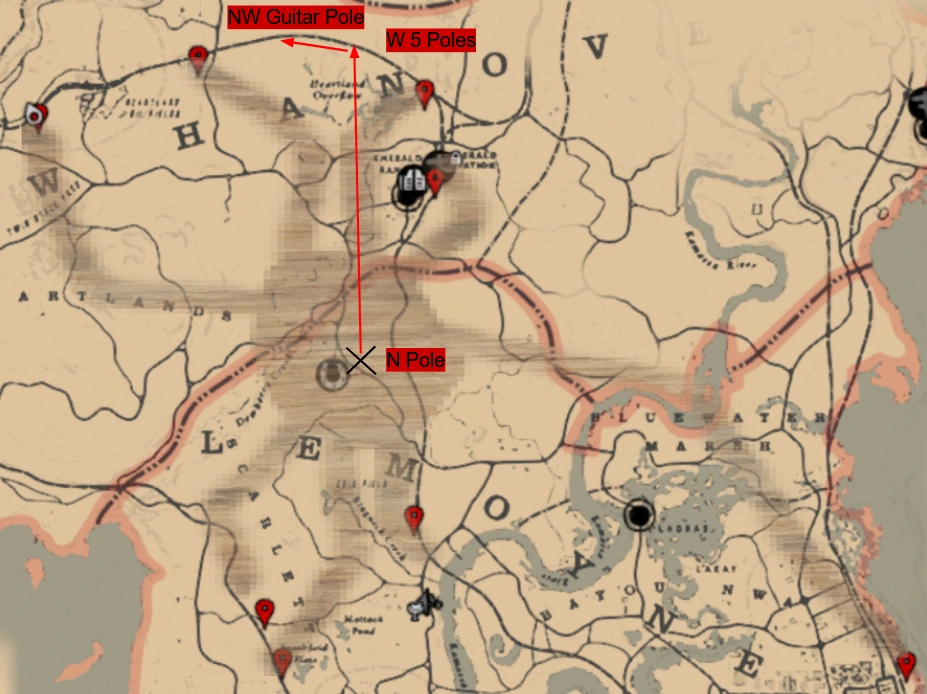 RDR2 Spinnennetz Easter Egg Karte