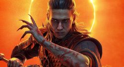 Ein Artwork zu The Blood of Dawnwalker, das den Protagonisten vor einem leuchtenden Feuerring zeigt