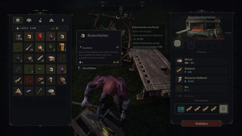 Vampires Bloodlord Rising Screenshot Crafting