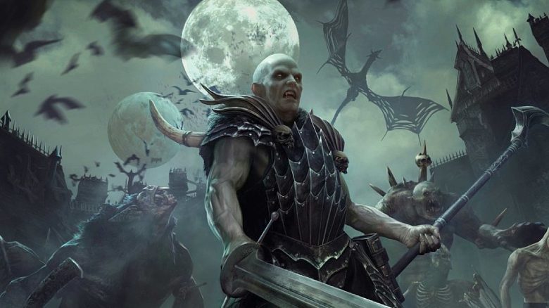 Official Artwork from Total War: Warhammer showing Mannfred von Carstein