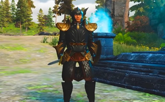 Project Gorgon Spielcharakter neben Feuer Titelbild