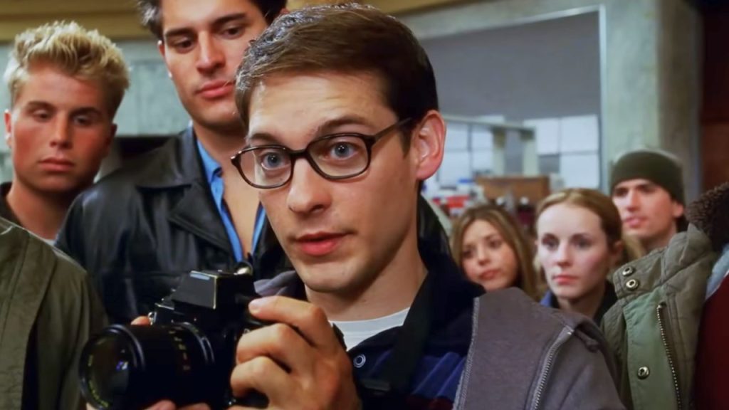 Spider-Man 2002 Trailer Sony Peter with Glasses