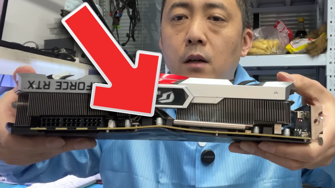 Technician saves a graphics card that looks like the Hulk got his hands on it