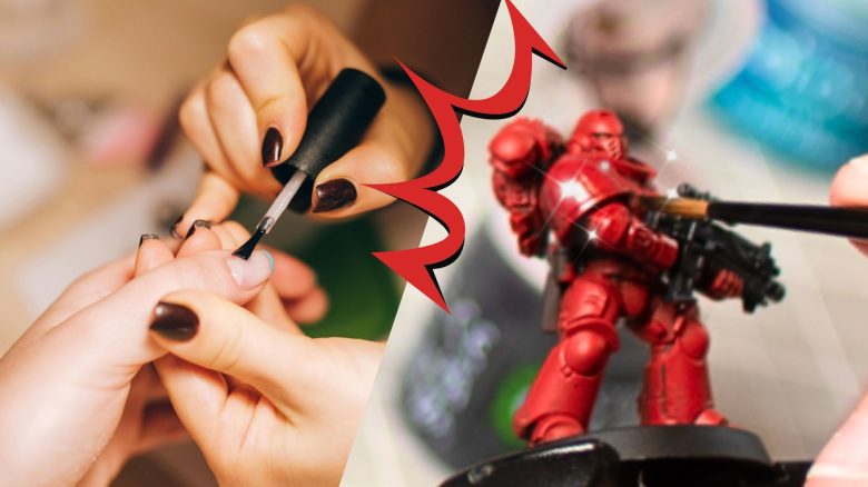 Warhammer und Nägellackieren