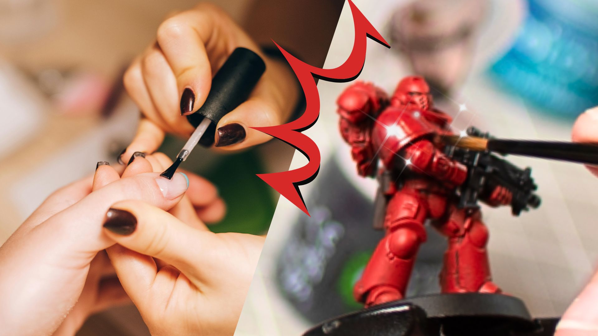 Warhammer und Nägellackieren