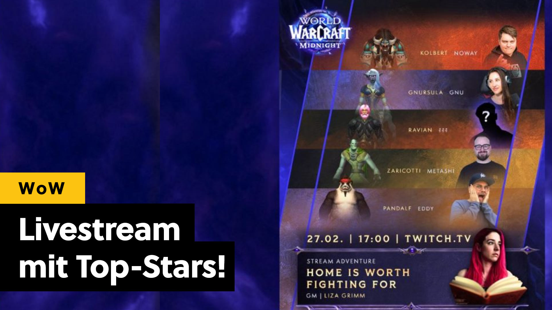 Midnight Madness: Das World of Warcraft Pen & Paper Live-Event des Jahres mit Gnu, Eddy und Co!