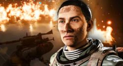 ARC Raiders, Raider kriecht umgeben von Feuer