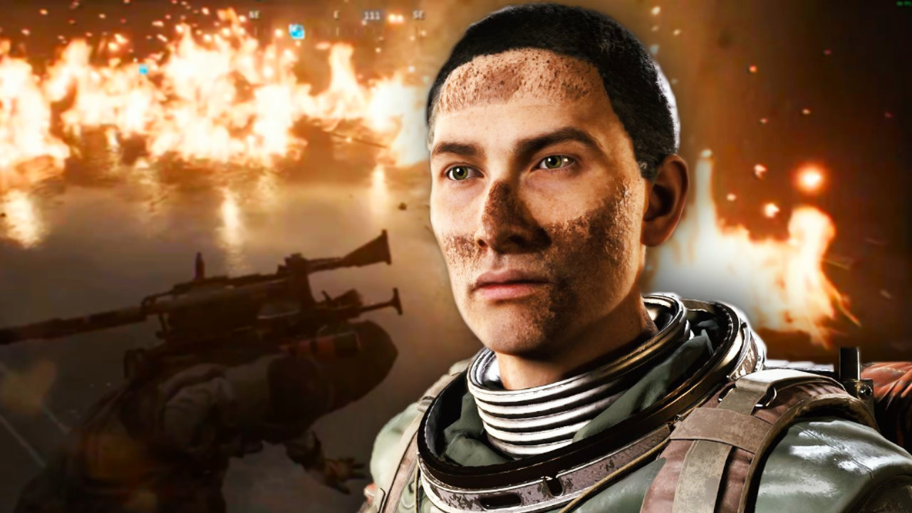 ARC Raiders, Raider kriecht umgeben von Feuer